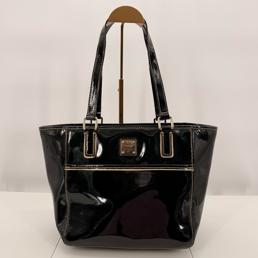 Dooney & Bourke Black Patent Leather Shoulder Bag